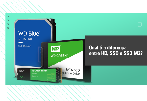Qual é a diferença entre HD, SSD e SSD M2?