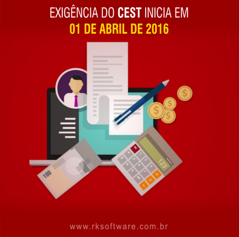 EXIGÊNCIA DO CEST INICIA EM 01 DE ABRIL